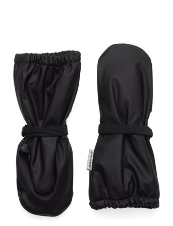 Pu Rain Mittens W. Fleece Recycled Accessories Gloves & Mittens Rain Gloves Sort Mikk-Line