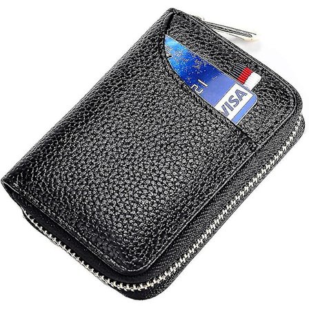 Kreditkortsholder Rfid Blocking Wallet Læder -1