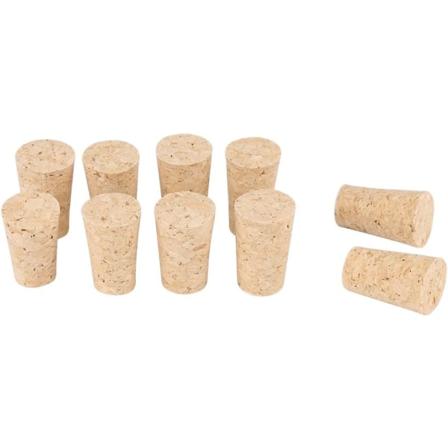 100 st naturliga avsmalnande korkar i trä för vinflaskor/ölproppar (röd