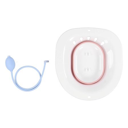Vikbar Rosa Sitzbad med Vattenmassage Spolare Spill Säker Smärtlindring Postpartum Toalett