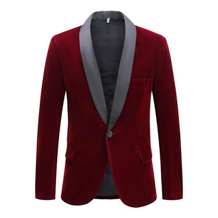 Herrmode Velvet Suit Jacka Slim Fit Blazers
