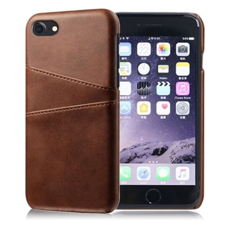 iPhone SE 2020 / iPhone 7 / iPhone 8 skal med korthållare - Brun