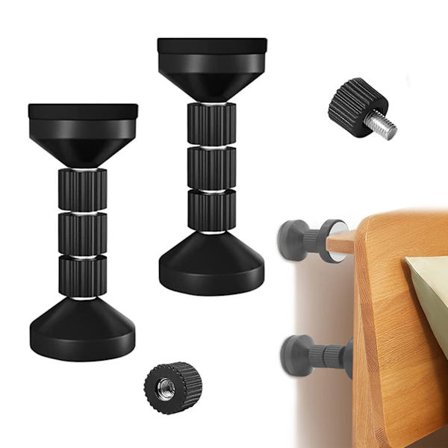 Justerbart gängat sängramskydd mot skakverktyg för säng, huvudgavel