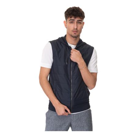 Boss Landino Vest with zip , Blauw , Heren , Maat: M