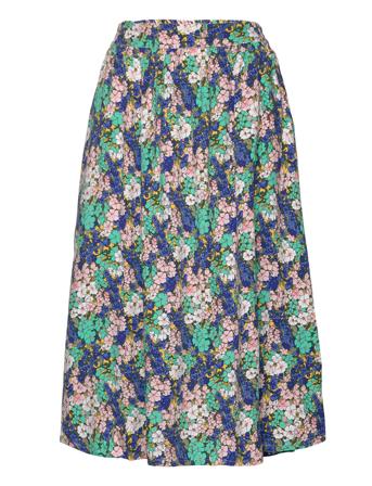 Ella Skirt Knælang Nederdel Multi/mønstret Lollys Laundry