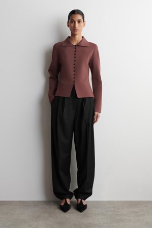 COS Women's Cardigan Avvitato In Maglia Milano in Marrone