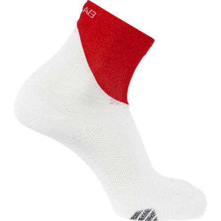 Salomon - Strømper Strømper S/lab Phantasm Ankle - White / Fiery Red