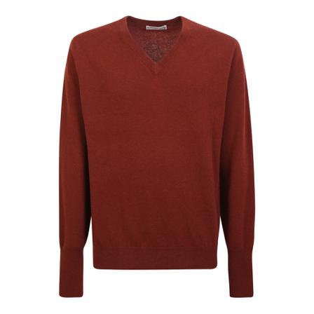 Ballantyne V-neck cashmere pullover by Ballantyne Brun, Herre