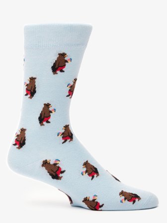 John Henric Men's Light Blue Socks Durham Size Onesize