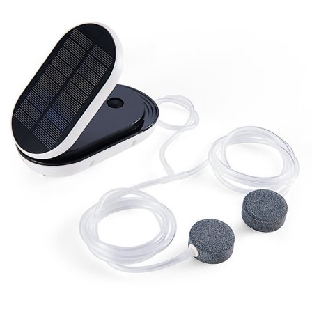 Solcelledrevet iltpumpe til fiskebeholder, iltgenerator til akvarium, iltning til dam, luftkompressor til fiskeri, akvarieluftpumpe med 