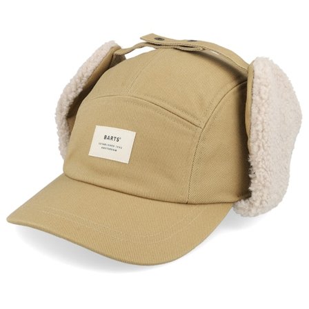 Barts - Hafnar Cap Sand Earflap 5-panel Earflap Beige Cap - @ Hatstore