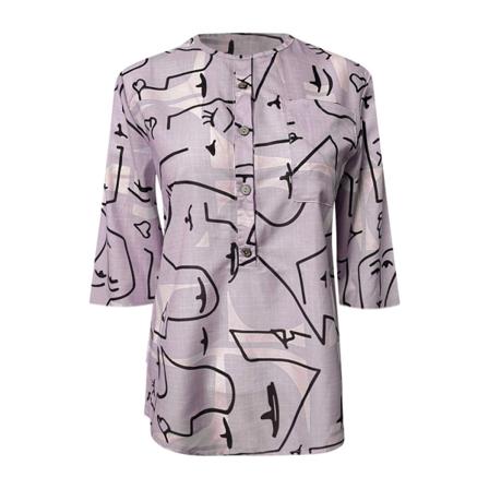 Damblus Loose-fit Pullover Shirt Office Lady Summer Top
