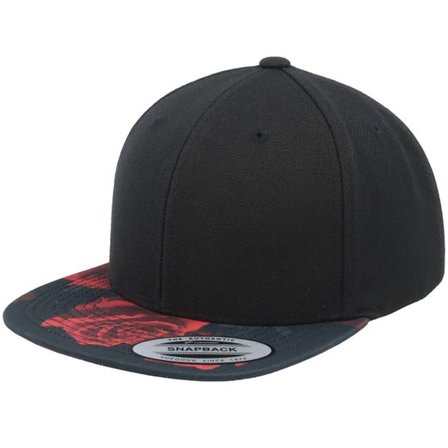 Yupoong - Svart snapback Keps - Kids Black/Rose Snapback @ Hatstore