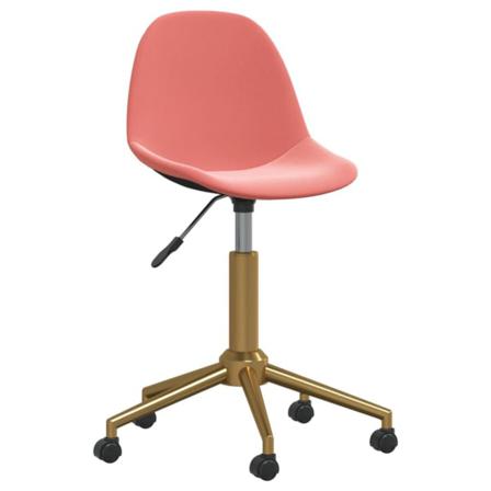 Vidaxl Snurrbara Matstolar 2 St Rosa Sammet Rosa