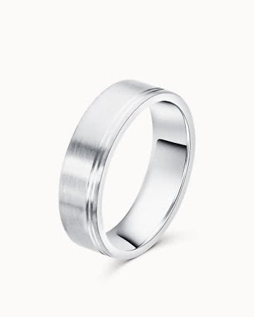 William Wedding Ring for Men 18K White Gold - Vintage Design from Vanbruun