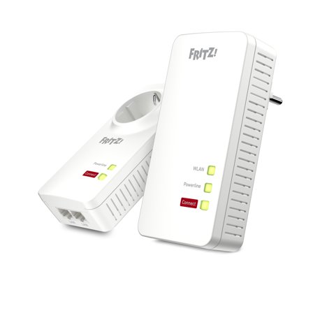 AVM FRITZ!Powerline 1260E - WLAN Set - strømlinjeadaptersett - Wi-Fi 5 - veggpluggbar