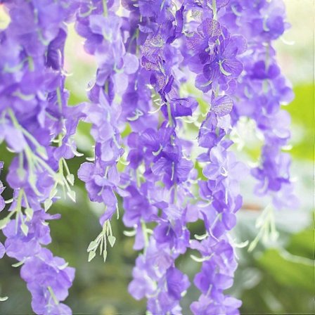 12 kpl Keinotekoisia Silkki Wisteria Kukka Riippuva Silkki Köynnös Rattan Väärennetty Pensas Kukka Koti Juhliin