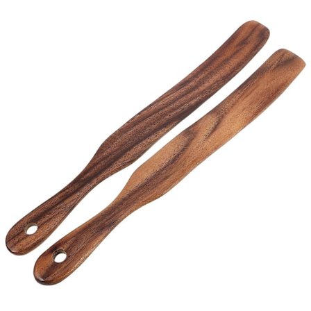 Puinen hapanjuurileivän sekoituslasta 2 kpl, ihanteellinen ruoanlaittoon ja leivontaan, ripustusreiällä, tarttumaton keittiöväline, kahvin värinen