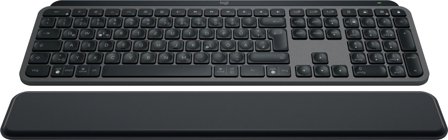 Logitech MX Keys S - tastatur - QWERTZ - Tysk - grafitt - med Palm Rest