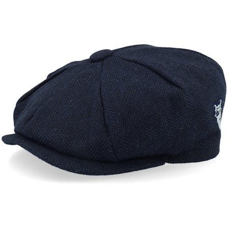 Bearded Man - Ble flatcap Czapka Z Daszkiem - Bm Modern Logo Navy Heritage Bakerboy Flat Cap @ Hatstore
