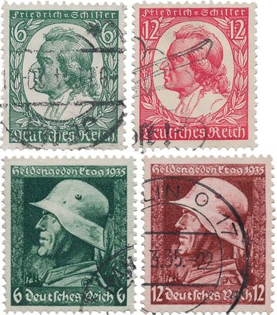 Tyske Rige 1934 - MICHEL 544-547 - Stemplet