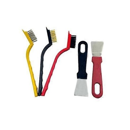 1 Sæt Trådbørste Ovns skraber Sæt Anti-ridse Anti-slip Håndtag Glat Rustfrit Stål-Perfekt