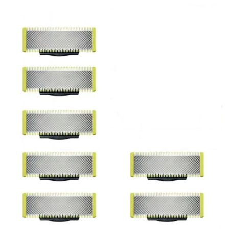 Högkvalitativt nytt ersättningsblad i rostfritt stål kompatibelt med elektriska rakapparater (Modell QP250/50) + 6-pack 6-pack