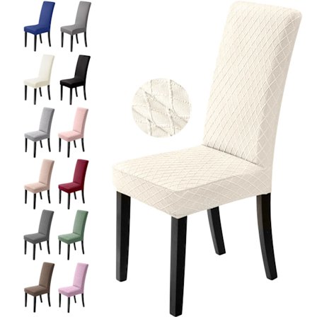 Stoltrekksett med 2 stk. Stretch stoltrekk Spisestoltrekk Universal elastiske trekk Vaskbare avtagbare (2 stk., mørkegrå)