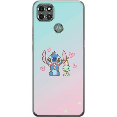 Motorola Moto G9 Power Genomskinligt Skal Stitch Kärlek