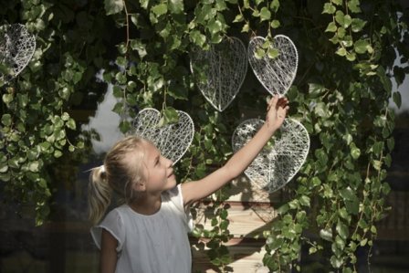 Pyntet hjertetråd med paljetter