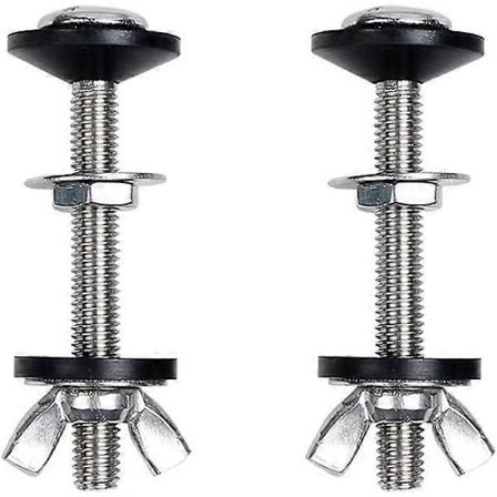 2 stk. Festeskruer for toalett sisterne, tilbehør for montering av vanntank, 74mm