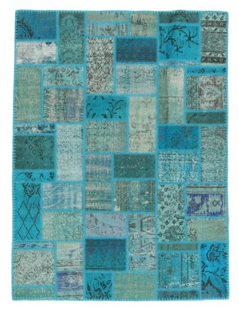 Vintage Lille Patchwork Tæppe 147X197 Uld