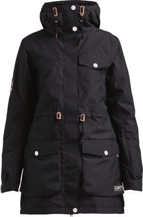 ColourWear Women's Track Parka Women lined ski jackets Black S