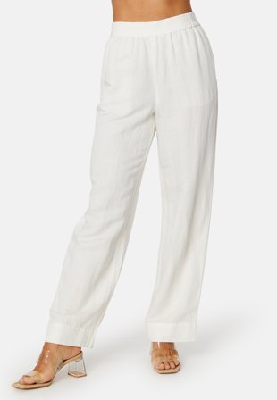 GANT Linen Viscose Pull-On Pants 113 Eggshell Klær
