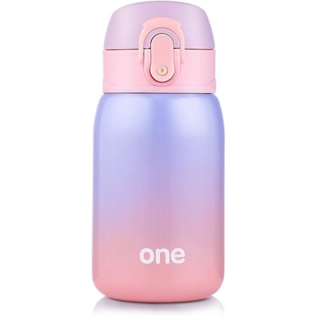 Vattenflaska för barn, dubbelvägg vakuumisolerad flaska i rostfritt stål för 24 timmars kylning & 12 timmar Håll varm, 9 oz