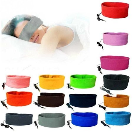 Pandebånd med hovedtelefoner med ledning - Sort