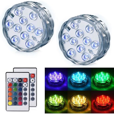 Dykke LED vandtæt multifarvet lys RGB skiftende dekorativt lys