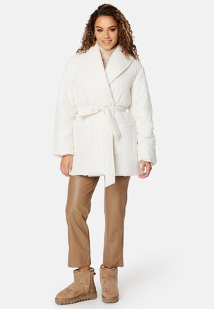 BUBBLEROOM Hedda Short Padded Coat Winter white Klær