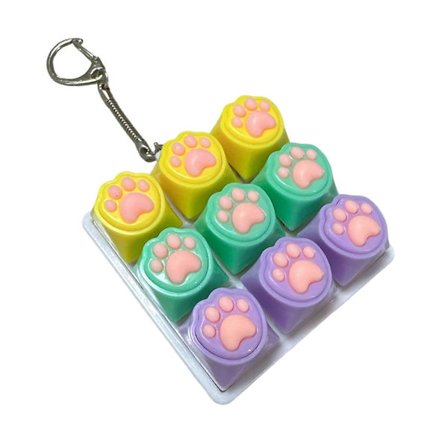 Mini 9 Tastatur Taster Leketøy Nøkkelring Mekaniske Brytere Tester For Trening Og Reiseselskap Flerfarget