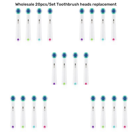 Partihandel 20/16/4 st Set Elektriskt tandborsthuvud för Oral B Sensitive Ersättningsborsthuvuden D25 D30 D32 D18 4739 3709 D4510