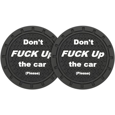 Passer 2-pak kopholder coasters til bil, 2,75 tommer skridsikre PVC coasters, ridsefast bil coasters, unisex, bilinteriør tilbehør til sedaner