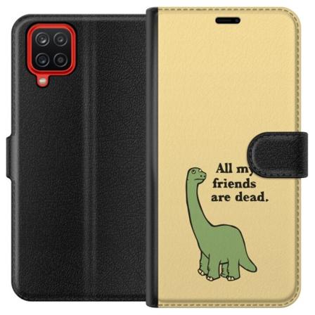 Samsung Galaxy A12 Tegnebogsetui Dinosaurer