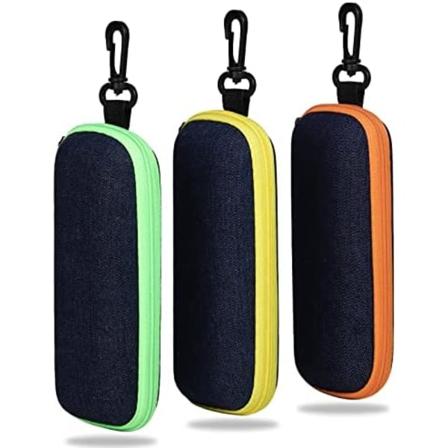 3 st Bärbara Denim Glasögonfodral, Resväska med Dragkedja för Glasögon för Kvinnor Män Flickor