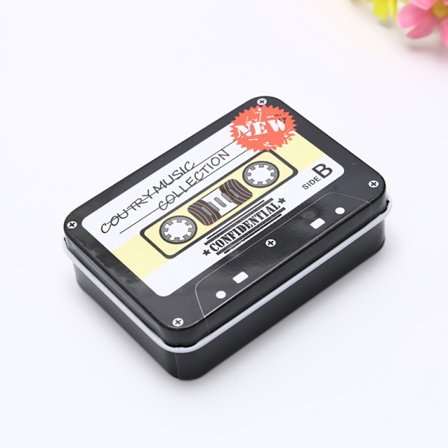 Retro förvaringslåda, Retro Kassett – Present till nostalgiska personer, Behållare med lock, Vintage design