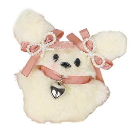 Trendy Pipende Kanin Anheng Dyr Nøkkelring Plysjdukke Nøkkelring Elegant Veske Sjarm for Stilige Tenåringer og Kvinner