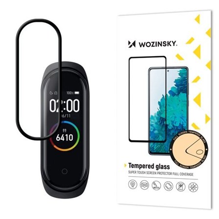 Wozinsky fuld lim skærmbeskyttelse med ramme til Xiaomi Mi Band 6/5 - sort