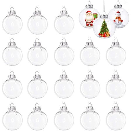 Klar Fyldbar Plastikkugle, Klar Fyldbar Kugle, Transparent Chr