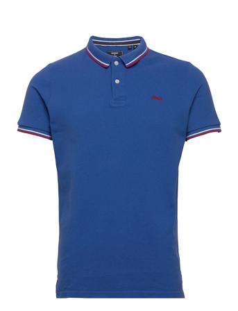 Vintage Tipped S/S Polo Blue Superdry