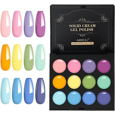 Solid Gel Nagellack 12 Färger Solid Gel Nagellack Palett Set
