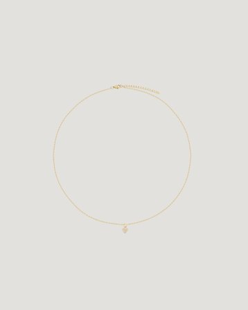 Dark Department Heart Necklace W/Crystals Gouden Accessoarer Meisjes - Kids Brand Store